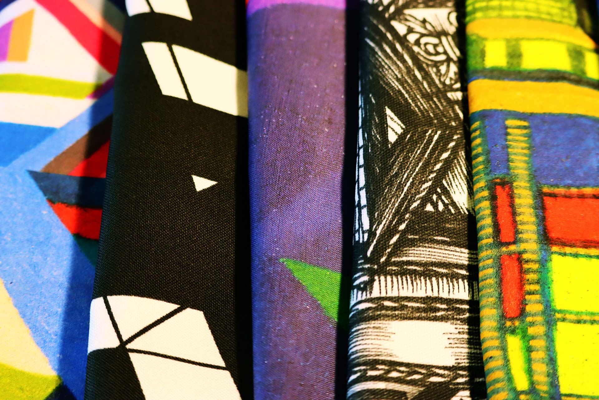 Fabrics printed with our artwork